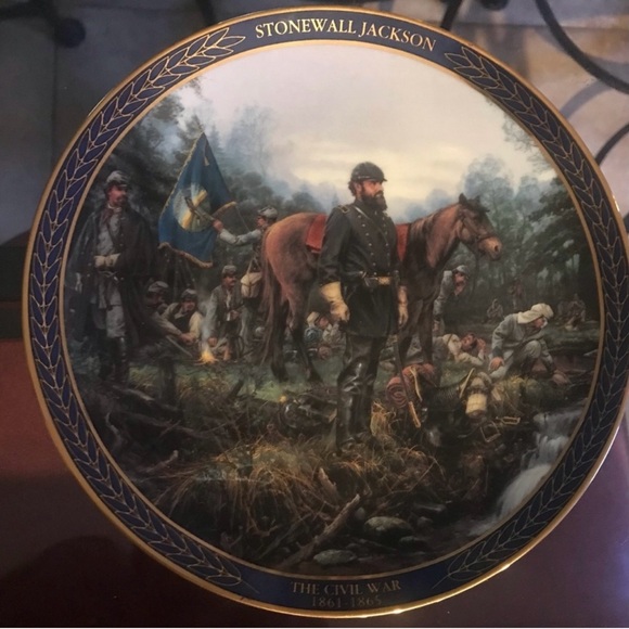 The Bradford Exchange Stonewall Jackson Decorative Plate - Blue and Gold - Picture 1 of 2
